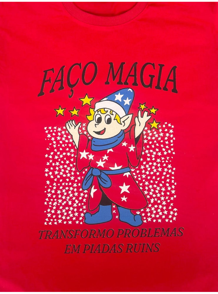 Camiseta Faço magia - Vermelha — imagem 2