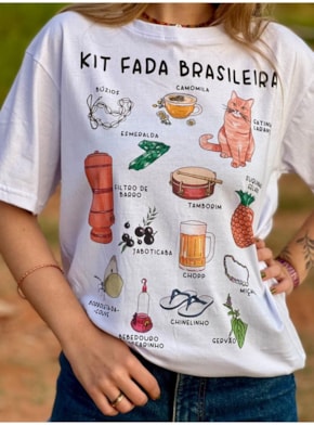Camiseta Fada Brasileira - Branca
