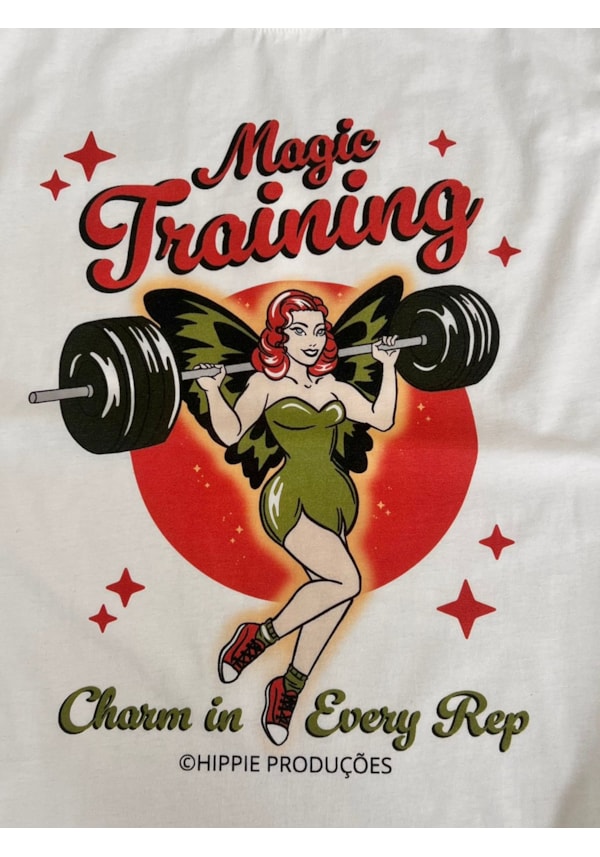 Camiseta Fada Magic Training - Off-White