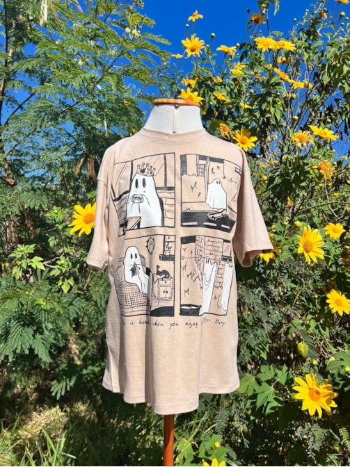 Camiseta Fantasma Quadrinhos - Cáqui