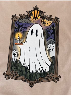 Camiseta Fantasminha Vela - Cáqui