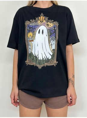 Camiseta Fantasminha Vela - Preta