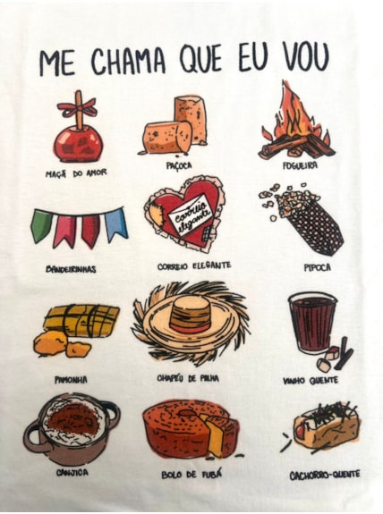 Camiseta Festa Junina - Off-White