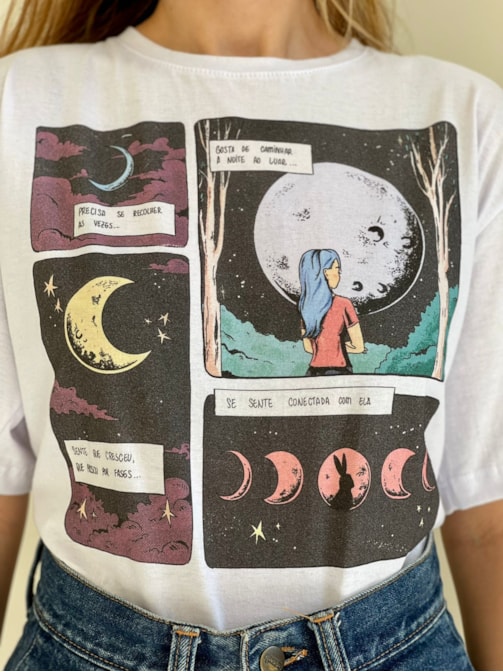 Camiseta Filha da Lua - Branca