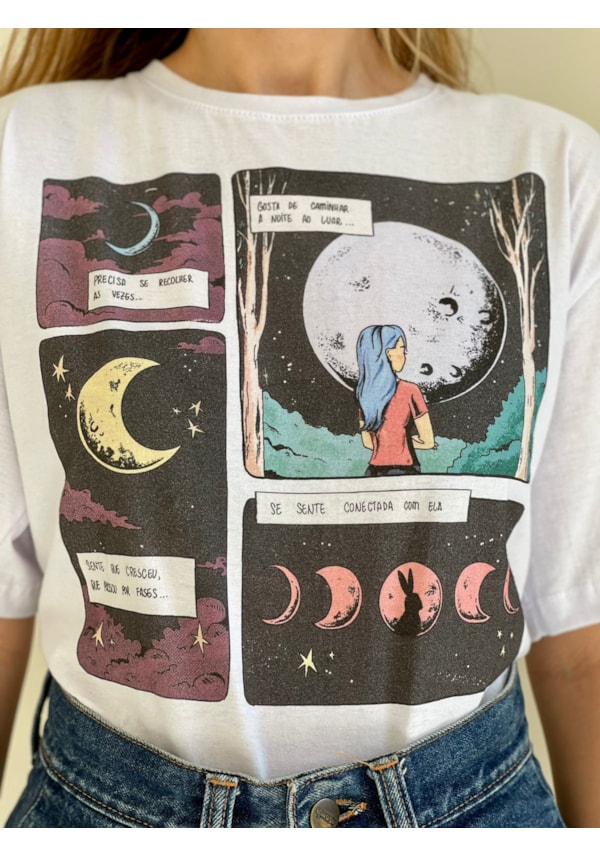 Camiseta Filha da Lua - Branca