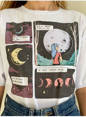 Camiseta Filha da Lua - Branca