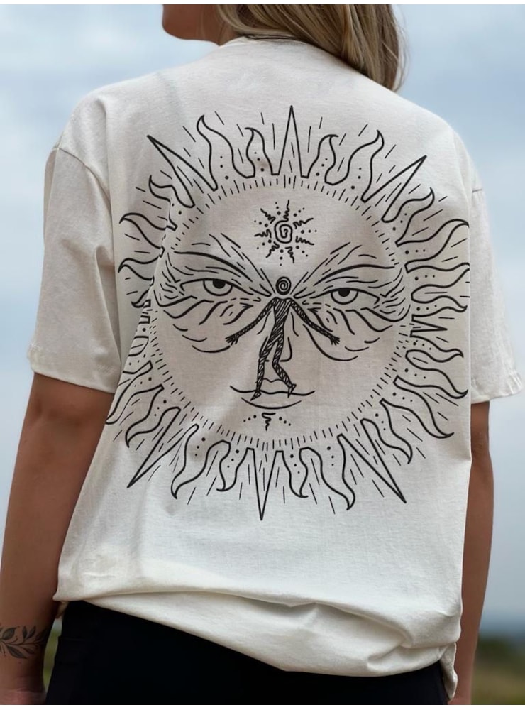 Camiseta Filho do Sol - Off-White - Frente e Verso — imagem 1