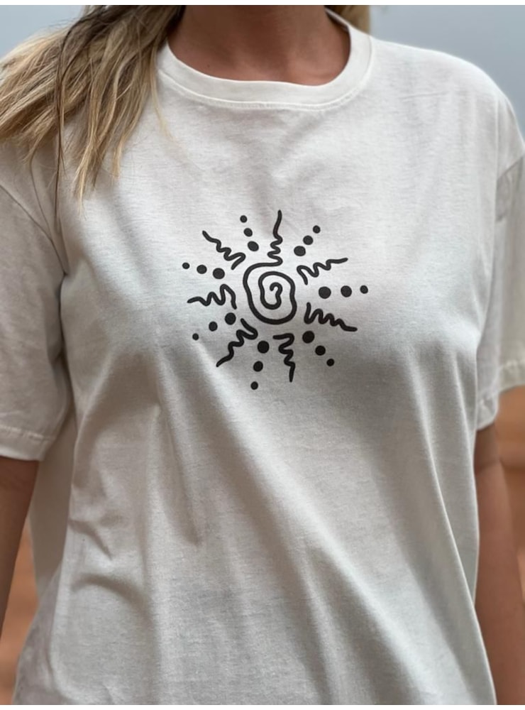 Camiseta Filho do Sol - Off-White - Frente e Verso — imagem 2