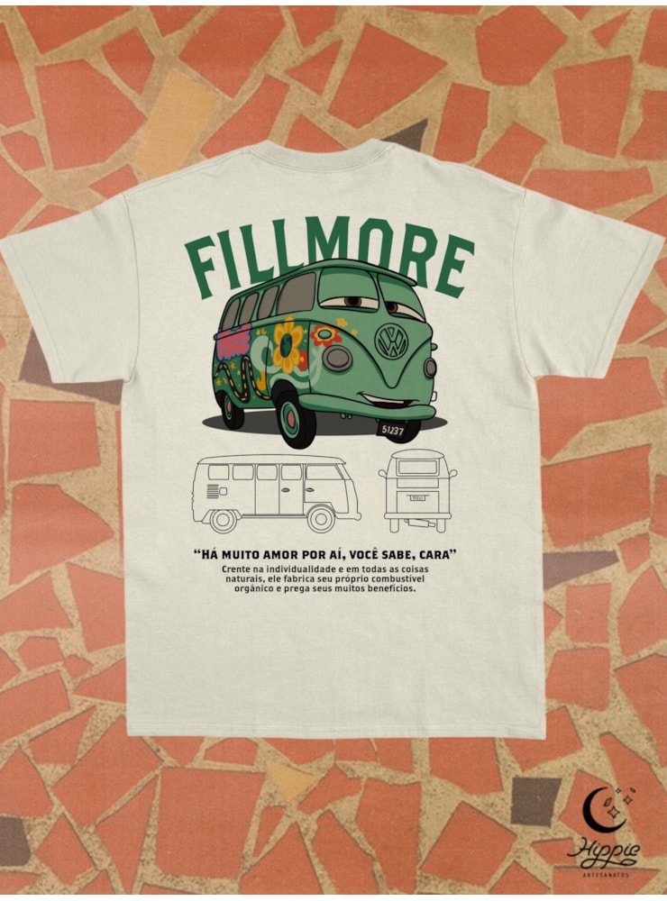 Camiseta Fillmore - Off-White - Frente e Verso — imagem 1