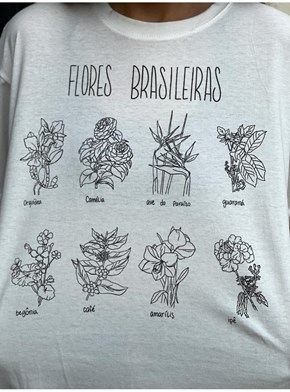 Camiseta Flores Brasileiras - Off-White