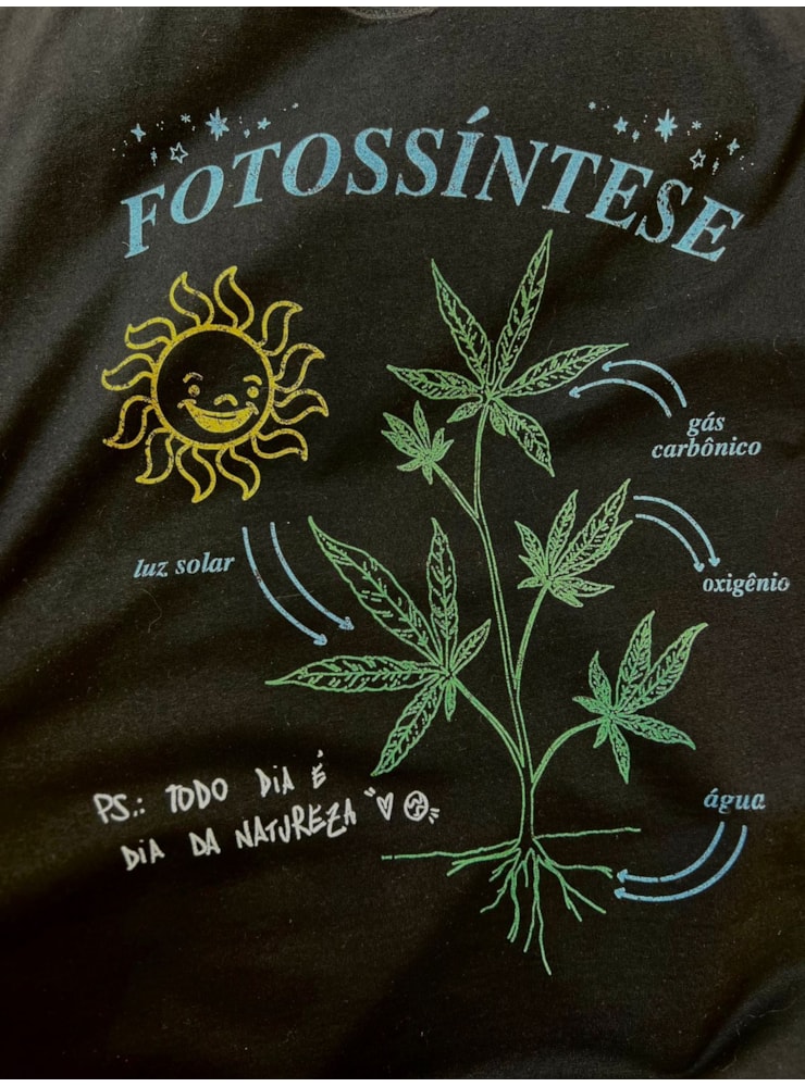 Camiseta Fotossíntese - Preta — imagem 2