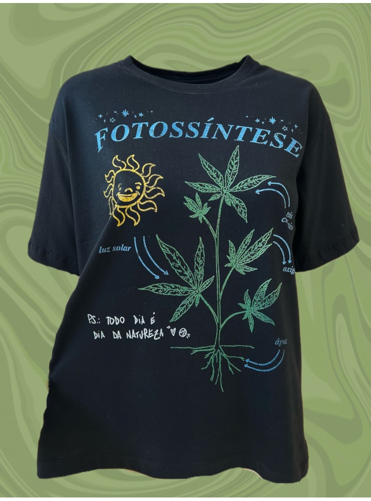 Camiseta Fotossíntese - Preta — imagem 1
