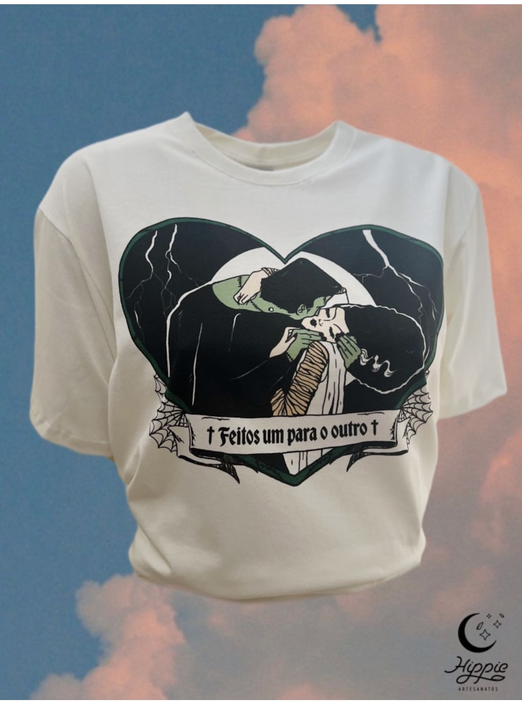 Camiseta Frankenstein - Off-White — imagem 1