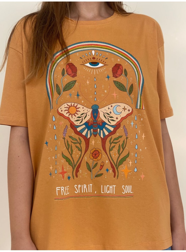 Camiseta Free Spirit - Caramelo — imagem 1