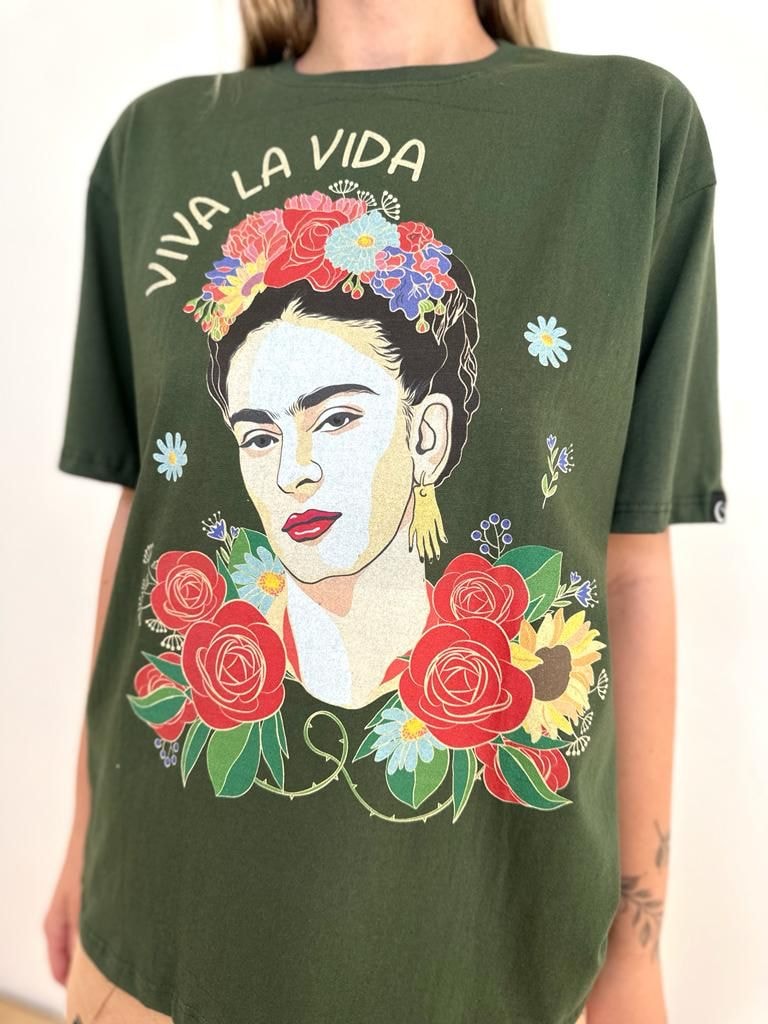 Camiseta Frida Kahlo Verde