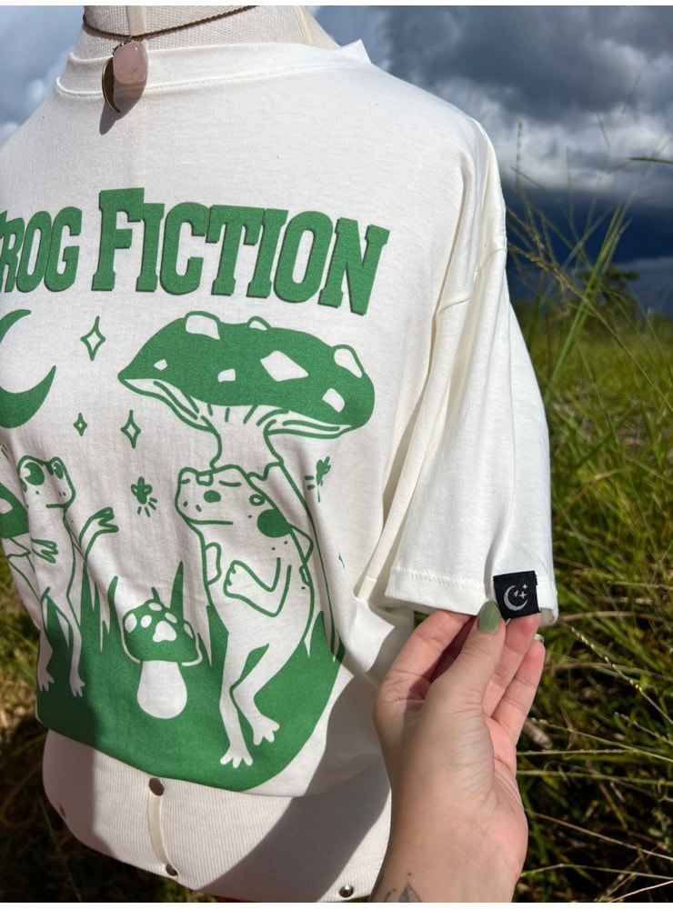 Camiseta Frog Fiction - Off-White — imagem 3