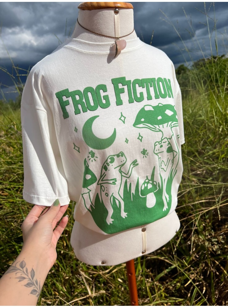 Camiseta Frog Fiction - Off-White — imagem 4