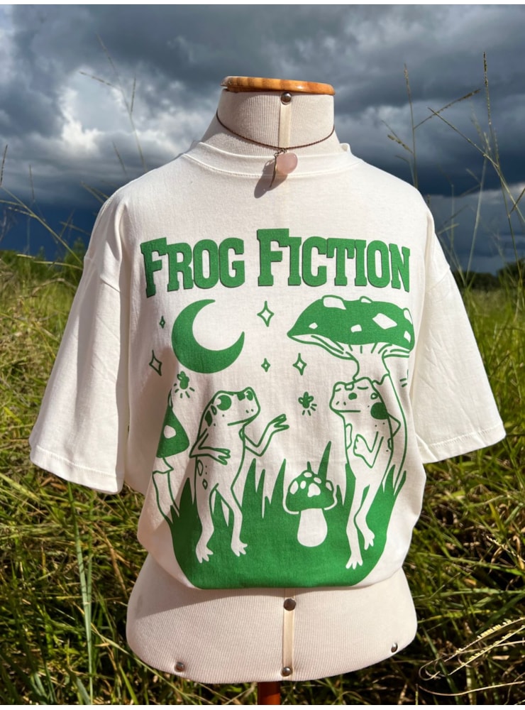 Camiseta Frog Fiction - Off-White — imagem 2