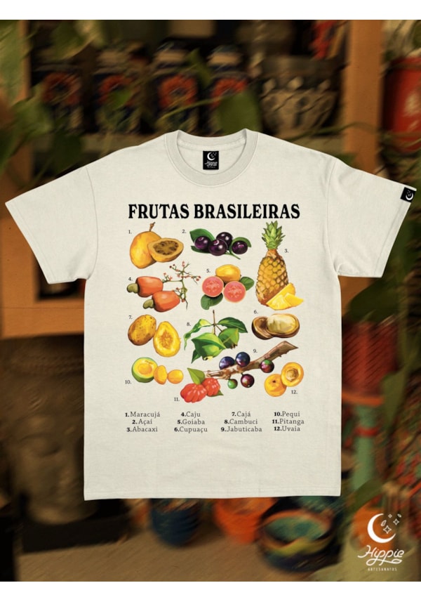 Camiseta Frutas brasileiras - Off-White