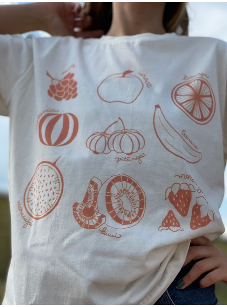 Camiseta Frutas - Off-White — imagem 2