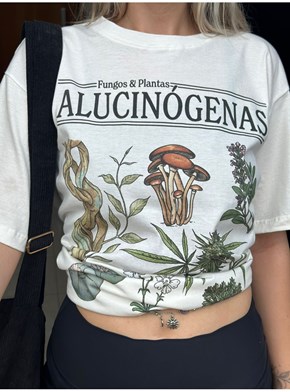 Camiseta Fungos e Plantas Alucinógenas - Off-White