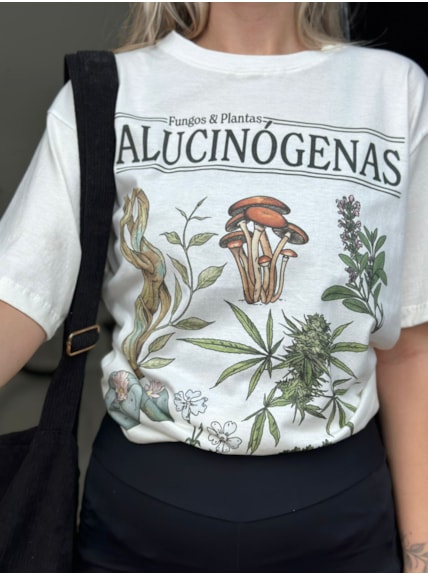Camiseta Fungos e Plantas Alucinógenas - Off-White