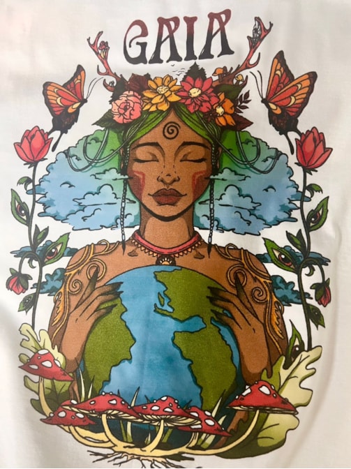 Camiseta Gaia Borboleta - Off-White