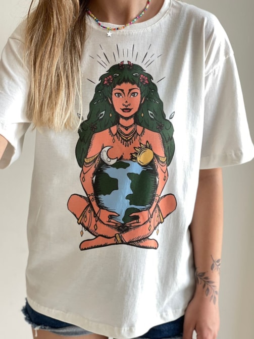 Camiseta Gaia - Off-White