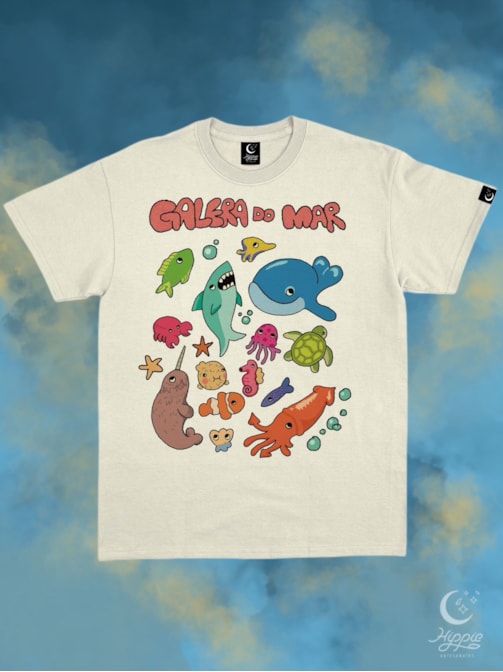 Camiseta Galera do Mar - Off-White