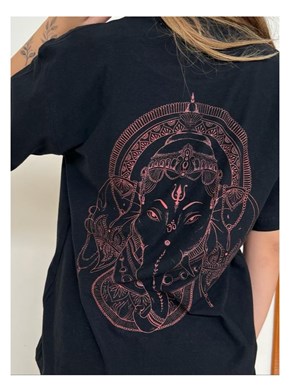 Camiseta Ganesha - Preta - Frente e Verso