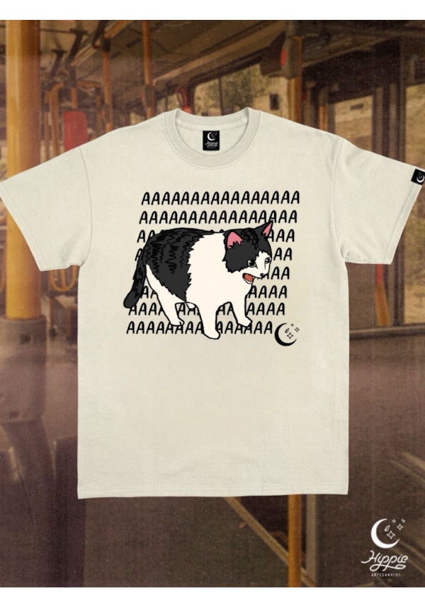 Camiseta Gato aaa - Off-White