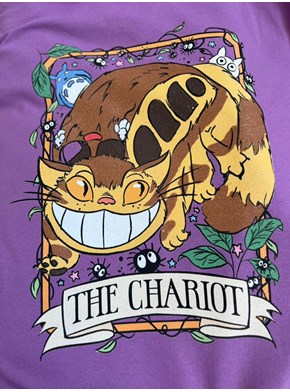 Camiseta Gato Totoro - Lilás Lavanda