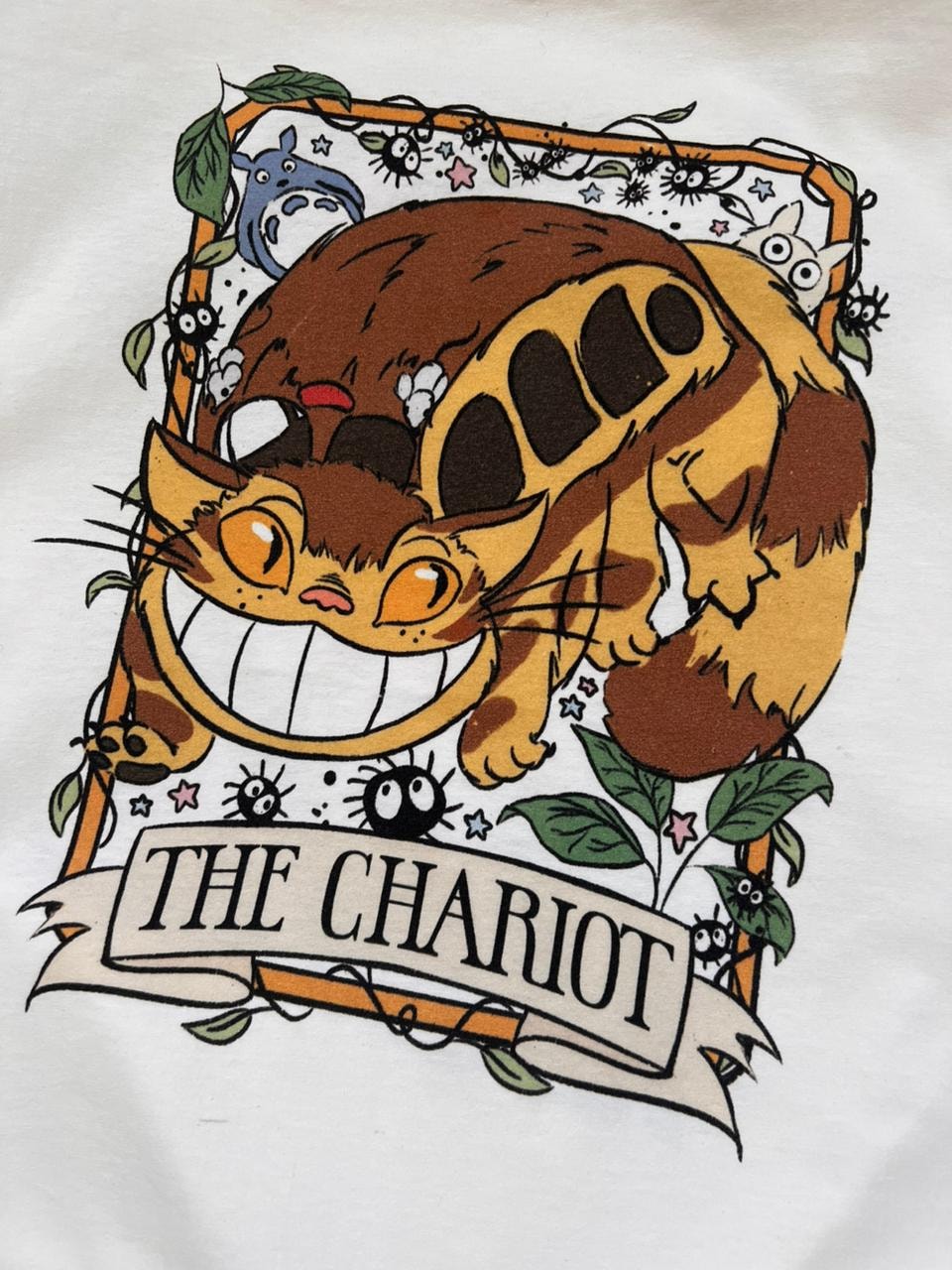 Camiseta Gato Totoro - Off-White — imagem 2