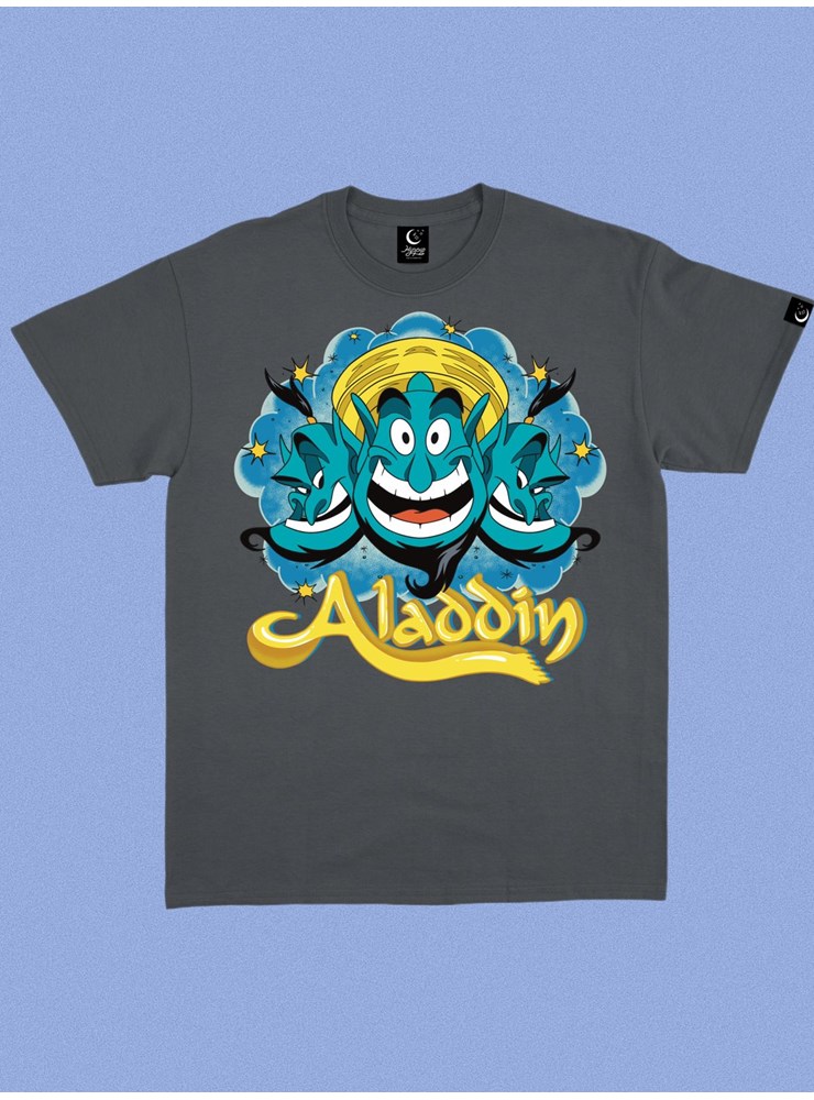Camiseta Gênio Aladdin - Chumbo