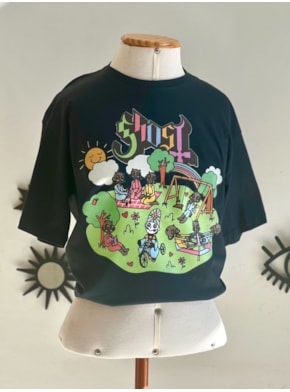 Camiseta Ghost - Bandas Cartoon - Preta
