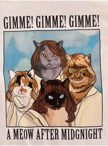Camiseta Gimme gimme cats - Off-White