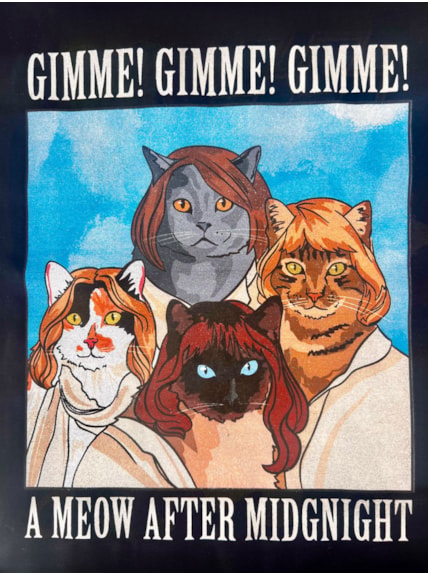 Camiseta Gimme gimme cats - Preta