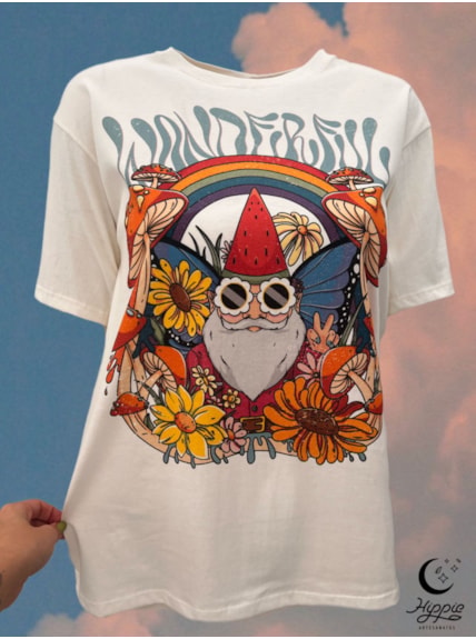 Camiseta Gnomo Wonderfull - Off-White