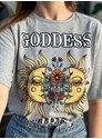 Camiseta Goddess Vibes - Cinza