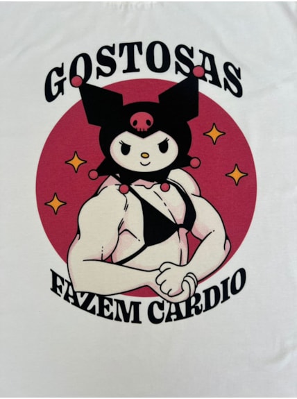 Camiseta Gostosas Fazem Cardio - Off-White