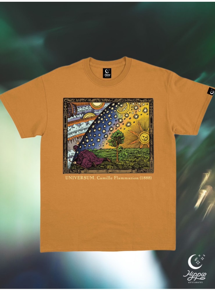 Camiseta Gravura Flammarion - Caramelo — imagem 1