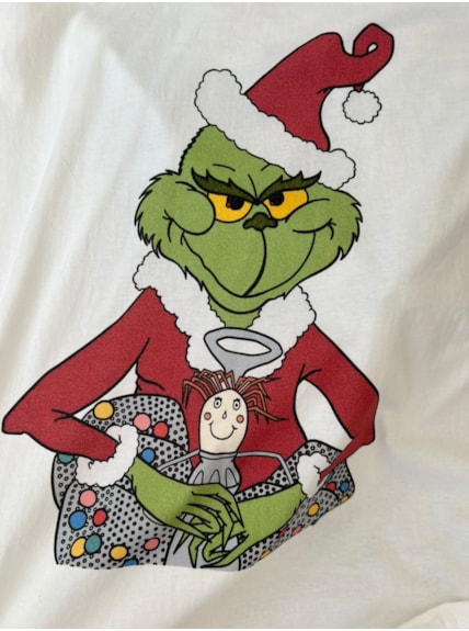 Camiseta Grinch Anjo de Natal - Off-White