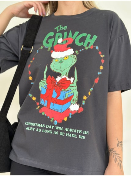 Camiseta Grinch - Chumbo