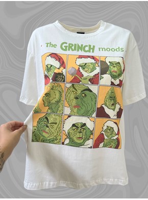 Camiseta Grinch Moods - Off-White