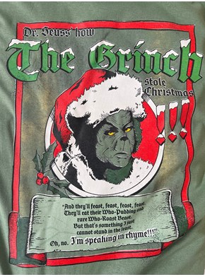 Camiseta Grinch Vintage - Verde Alecrim