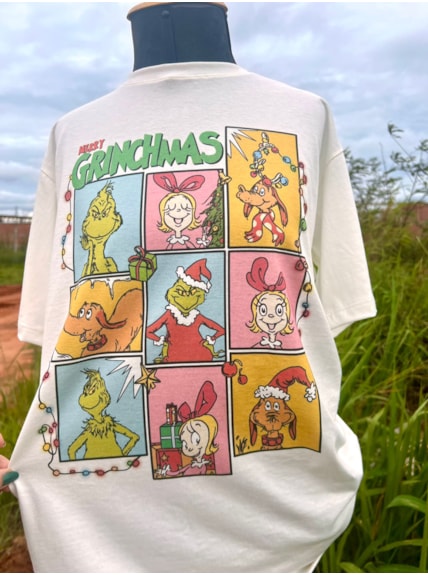 Camiseta Grinchmas - Off-White