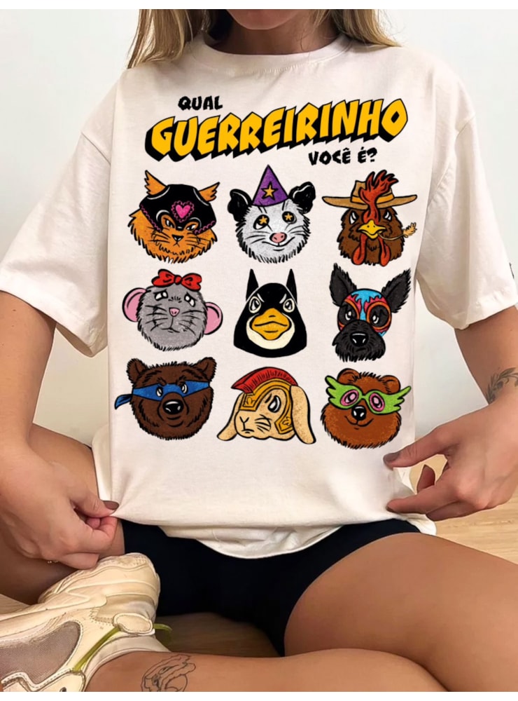 Camiseta Guerreirinho - Off-White — imagem 1