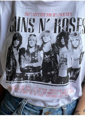 Camiseta Guns N' Roses - Branca