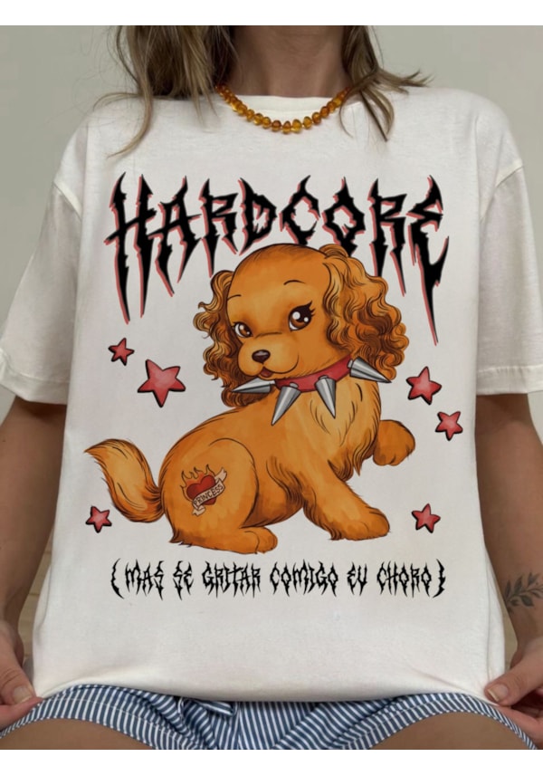 Camiseta Hardcore - Off-White