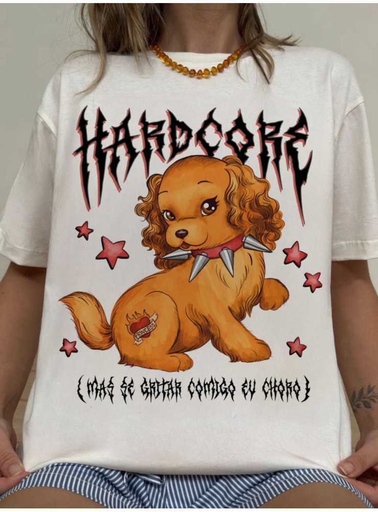Camiseta Hardcore - Off-White — imagem 1